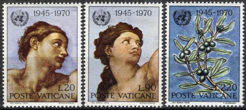 Poštové známky Vatikán 1970 OSN, 25. výroèie Mi# 569-71