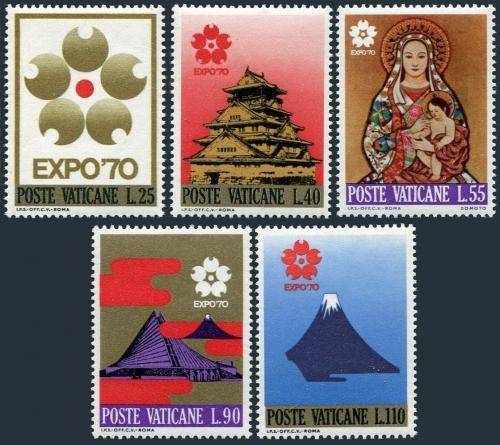 Poštové známky Vatikán 1970 Výstava EXPO Osaka Mi# 556-60