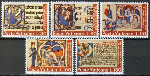 Poštové známky Vatikán 1972 Medzinárodný rok knihy Mi# 605-09