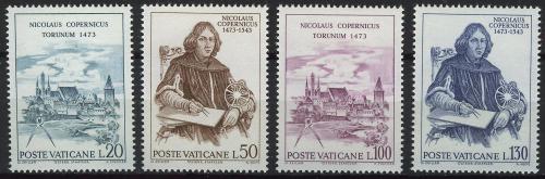 Poštové známky Vatikán 1973 Mikuláš Kopernik Mi# 621-24