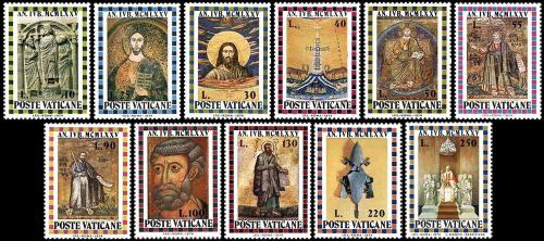 Poštové známky Vatikán 1974 Svätý rok 1975 Mi# 646-56 
