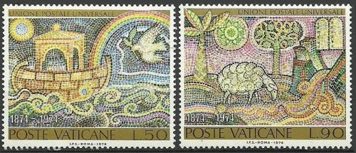 Poštové známky Vatikán 1974 UPU, 100. výroèie Mi# 633-34