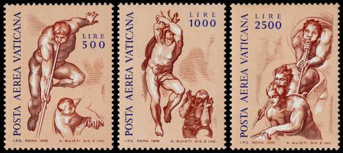 Poštové známky Vatikán 1976 Fresky Mi# 675-77