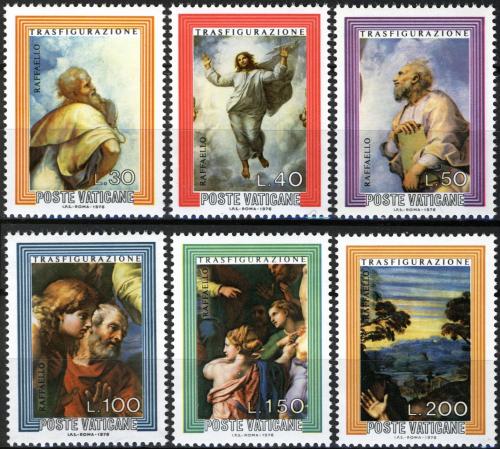 Poštové známky Vatikán 1976 Umenie, Raffael Mi# 683-88