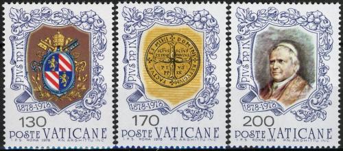 Poštové známky Vatikán 1978 Papež Pius IX. a erby Mi# 720-22