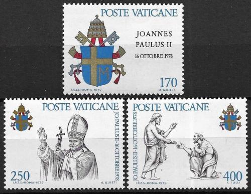 Poštovní známky Vatikán 1979 Papež Jan Pavel I. Mi# 736-38