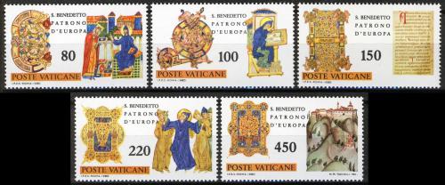 Poštové známky Vatikán 1980 Benedikt z Nursie Mi# 759-63