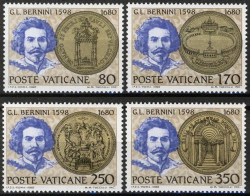 Poštové známky Vatikán 1980 Gian Lorenzo Bernini Mi# 771-74