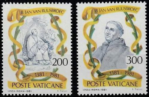Poštové známky Vatikán 1981 Johannes van Ruusbroec Mi# 789-90