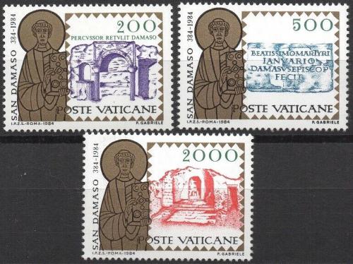 Poštové známky Vatikán 1984 Svätý Damasus I. Mi# 864-66