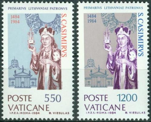 Poštové známky Vatikán 1984 Svätý Kazimír, polský princ Mi# 846-47