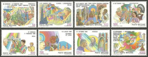 Poštové známky Vatikán 1986 Cesty papeže Jana Pavla II. Mi# 899-906 Kat 15€