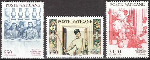 Poštové známky Vatikán 1988 Umenie, Paolo Veronese Mi# 949-51
