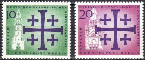 Poštové známky Západný Berlín 1961 Den evangelíkù Mi# 215-16