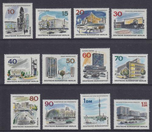 Poštové známky Západný Berlín 1965-66 Nový Berlín Mi# 254-65