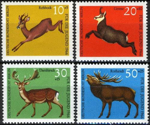 Poštové známky Západný Berlín 1966 Lesná zver Mi# 291-94
