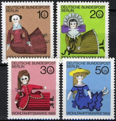 Poštové známky Západný Berlín 1968 Loutky Mi# 322-25 