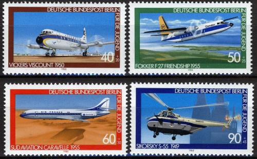 Poštové známky Západný Berlín 1980 Lietadla Mi# 617-20