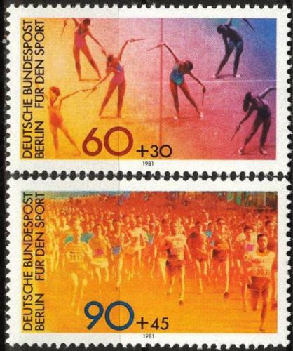 Poštové známky Západný Berlín 1981 Športy Mi# 645-46