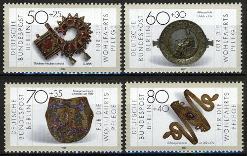 Poštové známky Západný Berlín 1987 Artefakty Mi# 789-92 Kat 6.50€