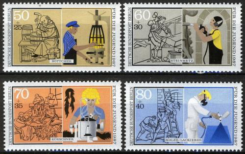 Poštové známky Západný Berlín 1987 Profese Mi# 780-83 Kat 6.50€