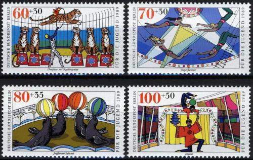 Poštové známky Západný Berlín 1989 Cirkus Mi# 838-41 Kat 12€ 