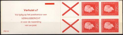 Zošitok Holandsko 1969 Krá¾ovna Juliana Mi# MH 9x 