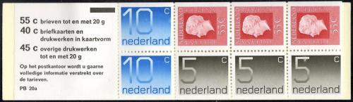 Zošitok Holandsko 1976 Nominál a Juliana Mi# MH 21